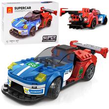 Technické bloky Športové auto MODRO-ČERVENÉ 138-dielne - FLORASYSTEM