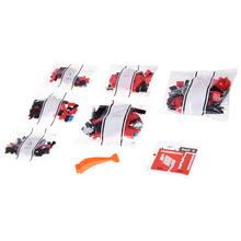 Červené športové auto z technických blokov, 373 dielov.