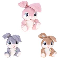 Plyšový králik 40 cm Očarujúci sivý BERRY so skladacími ušami - Plyšové hračky | FLORASYSTEM