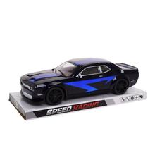 Modré autíčko s čiernymi kolesami