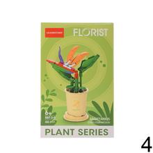 Stavebnica Kvet podla zverokruhu s kvetináčom a kvetmi.