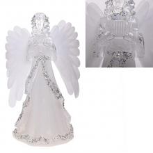 Sviečka s anjelom a bielymi krídlami, LED svetlo.