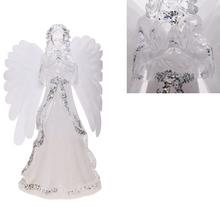 Sviečka s anjelom a bielymi krídlami, LED svetlo.