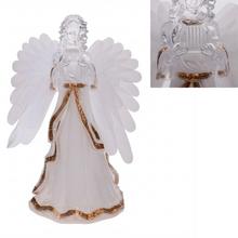 Sviečka s anjelom a bielymi krídlami, LED svetlo.