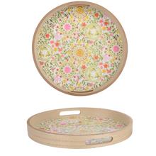 Tácka malá MDF okrúhla smalt s potlač tulipánov FSC mix 70% V4/pr. - FLORASYSTEM