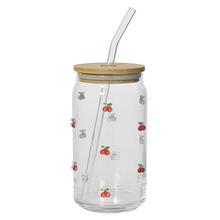 Pohár s karafou a jahodami - s lesným ovocím D.7.4cm H.14cm - FLORASYSTEM