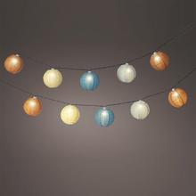 Solárne šnúrové svetielka z nylonu, stabilné D.7.5cm L.450cm