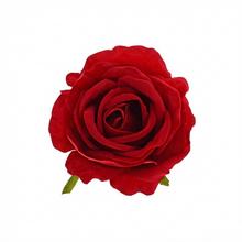 HLAVA RUŽA ČERV. ZAMATOVÁ V:8CM PRIEM:10CM BAL.12KS - Růže | FLORASYSTEM