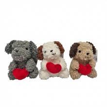 Kovová kľúčenka, psík so srdcom, 8cm - FLORASYSTEM