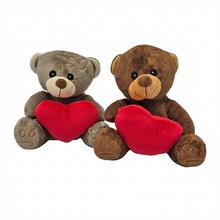 Plyšový medvedík s červeným srdcom, 18cm - FLORASYSTEM