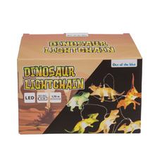 Svetelná reťaz s 10 LED diódami v tvare dinosaurov.