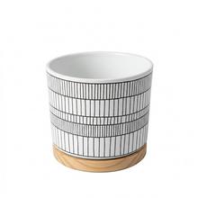 OBAL OSLO LINES/WOOD 13CM - Terakota | FLORASYSTEM