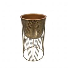 Kvetináč obal / stojan V40cm/pr.23cm zlatý stredný - Stojan pod květináč | FLORASYSTEM