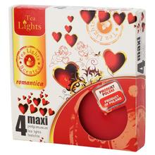 Aromatické čajové svíčky Romantika v balení 4 kusy.