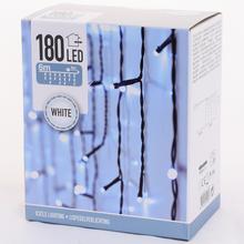 Vánoční LED rampouchy s 180 LED diodami, bílé světlo.