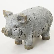 PRASÁTKO ŠEDÉ 34X15X19CM MGO - FLORASYSTEM