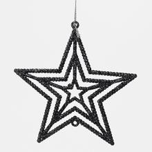 HVĚZDY S / 2 GLIT.ORNAMENT 13X14,5CM - FLORASYSTEM