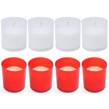 Sada parafínových náplní do svíček W2 v plastových obalech.