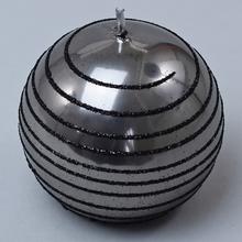 Vánoční svíčka ANDALO METAL G.80 GRAFIT s pruhy