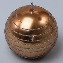 Vánoční svíčka ANDALO METAL G.80 v medené barvě s pruhy.