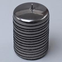 Vánoční svíčka ANDALO METAL VAL.7x10 GRAFIT s pruhy