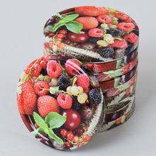 Sada víček s ovocným motivem.