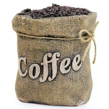 Velký kávový pytel s nápisem Coffee.