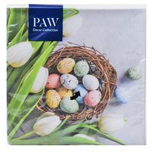 Ubrousky s motivem vajíček a tulipánů.