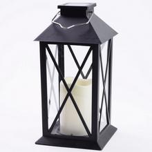 LAMPÁŠ ČIERNY SOLAR 1L LED 14x14x28CM - FLORASYSTEM