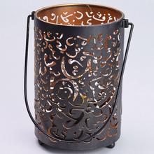 LED LAMPÁŠ KOV ČIERNOZLATÝ 13x10,5x16,5CM - FLORASYSTEM