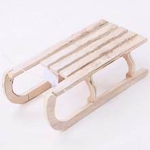 Dřevěné saně v přírodní barvě, velikost L.