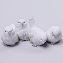 Čtyři keramické ptáčky v mixu barev, velikost 6,5x4x5cm.