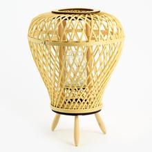 HY9007A LAMPIÓN BAMBUS NATUR NA NOŽKÁCH 31X31XV40CM - FLORASYSTEM