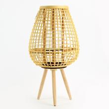 HY9011B LAMPIÓN RATAN  NATUR NA NOŽKÁCH 35X35XV66CM - FLORASYSTEM