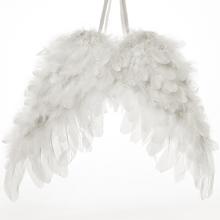 Bílá pírková křídla