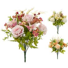 AKCIA! KYTICA ĽALIA RUŽA 42CM MIX 3F - FLORASYSTEM