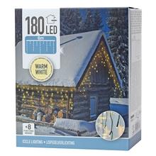 LED světýlka déšť s 180 LED diodami, teplá bílá barva.