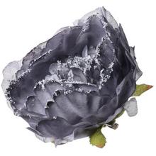 HLAVA PIVONKA ZASNEŽENÁ SIVÁ KLIP V:8PRIEM:10CM S/4 - FLORASYSTEM