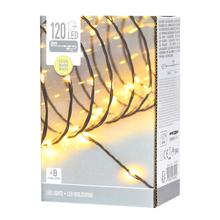 LED světla s 120 LED diodami, teplá bílá barva.