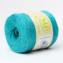 Jutový motouz v tyrkysové barvě, 2 mm, 100 g, 100 m.