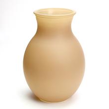 AKCIA! VÁZA Mateo vase glass beige frosted - h19,5xd14cm - FLORASYSTEM
