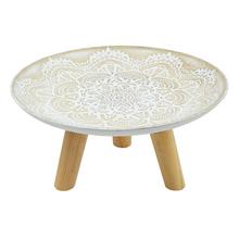 Podnos na nožičkách z dřeva MDF s mandalovým vzorem.