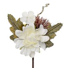 Umělé květy KS Dahlia v bílé barvě.