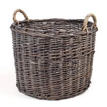AKCIA! HC18033.4.1 KOŠÍK OKRÚHLY S UCHOM ŠEDÝ 50x55x55cm - FLORASYSTEM