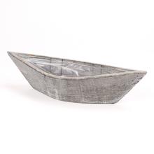 LOĎKA DREVO ŠEDÁ 42X14XV8,5CM - FLORASYSTEM