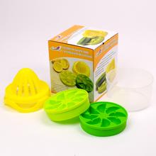 Lis na citrusy s formou na led v žluté a zelené barvě.