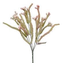 Umělá květina zápich brunia zelenofialová 34 cm.