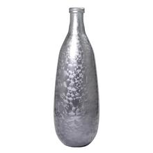 AKCIA! VÁZA FĽAŠA recycled glass d. grey frosted - h75xd25cm - FLORASYSTEM