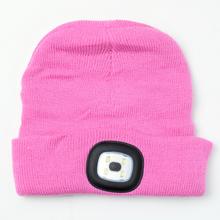 Růžová čepice Albacore kid s LED světlem