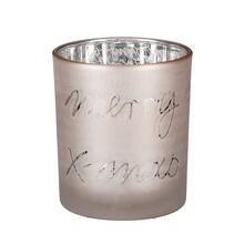 AKCIA! SVIETNIK na čajovú sviečku Arya biely- v10xh9cm - FLORASYSTEM